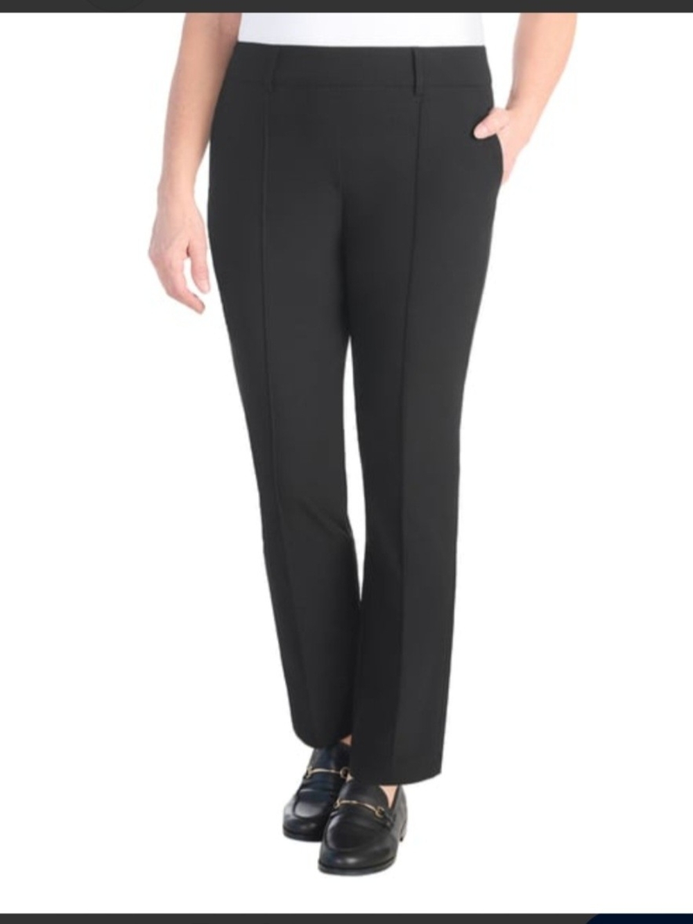 Tommy Bahama Black Straight-Leg Dress Trousers